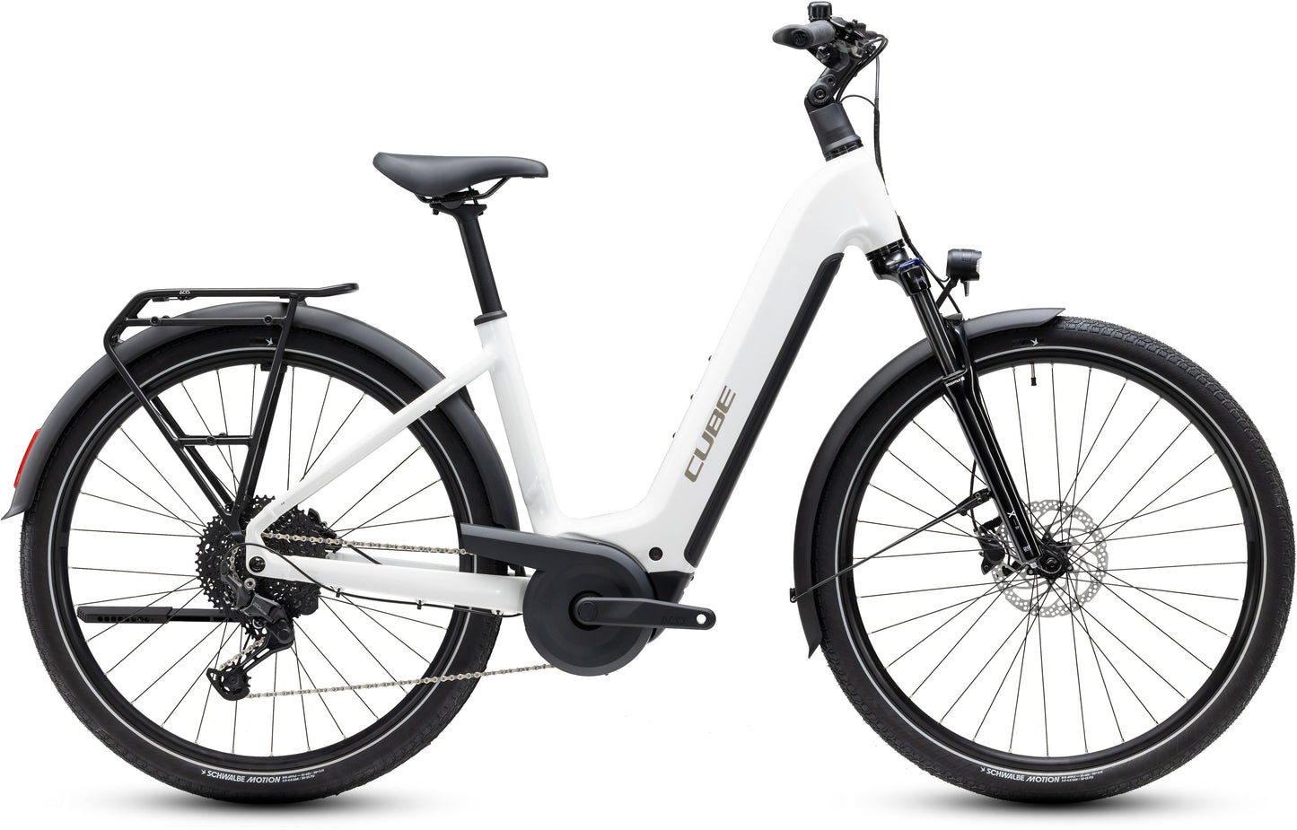 CUBE TOURING HYBRID ONE 600 URBAN eBIKE 2027 METALLICWHITE 'N' CHROME (EASY ENTRY)