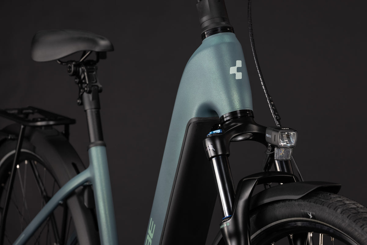 CUBE TOURING HYBRID DELUXE SLX 800 URBAN eBIKE 2027 GREENGRANIT 'N' GREEN (EASY ENTRY)