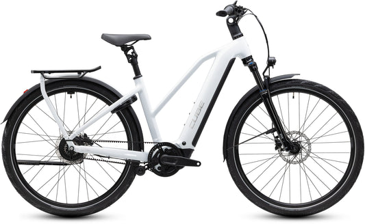 CUBE KATHMANDU HYBRID DELUXE PRO 800 eTOURING BIKE 2027 METALLICWHITE 'N' CHROME (TRAPEZE)