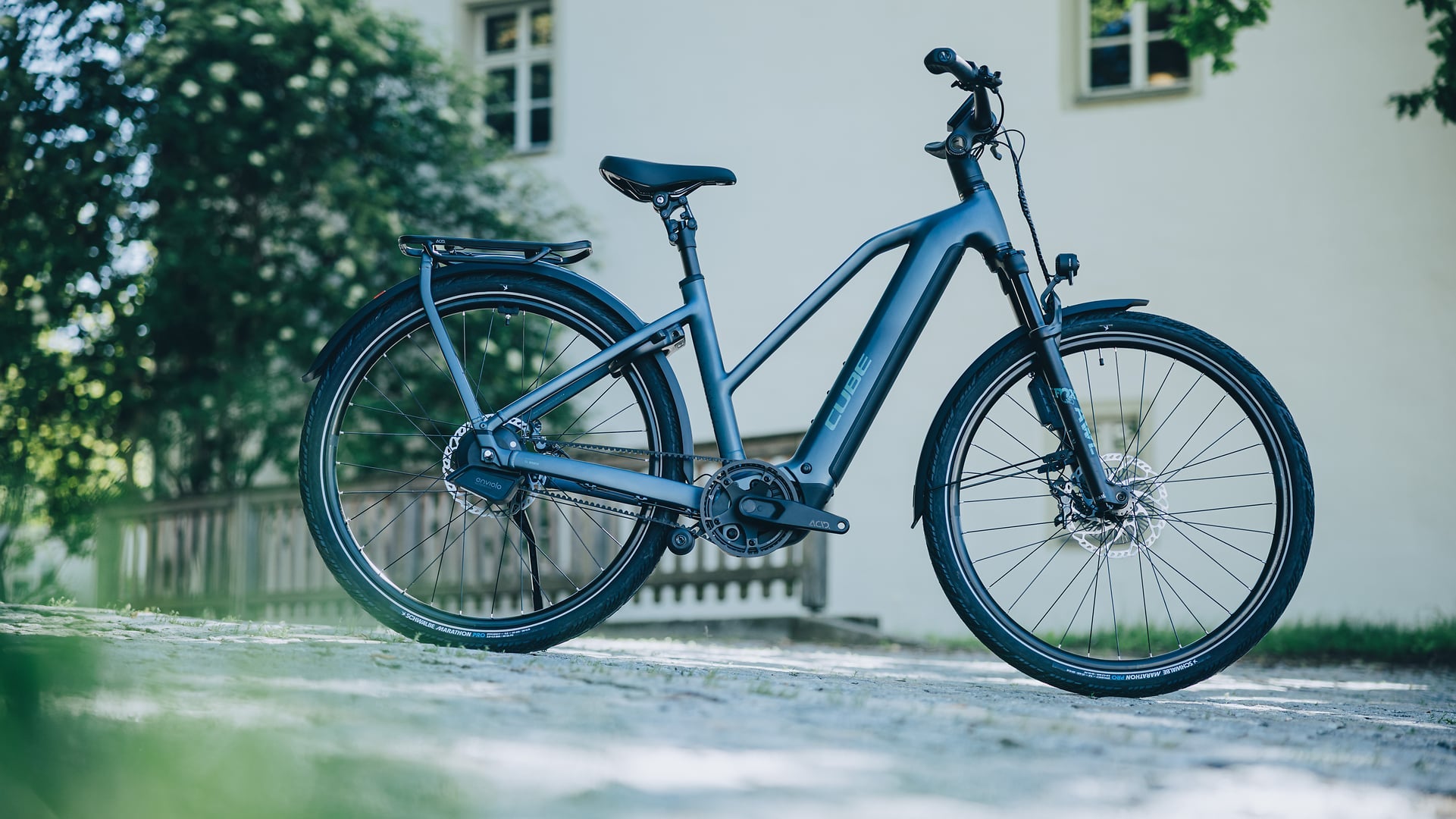 CUBE KATHMANDU HYBRID DELUXE SLX 800 eTOURING BIKE 2027 MINERALBLUE 'N' BLUE (TRAPEZE)