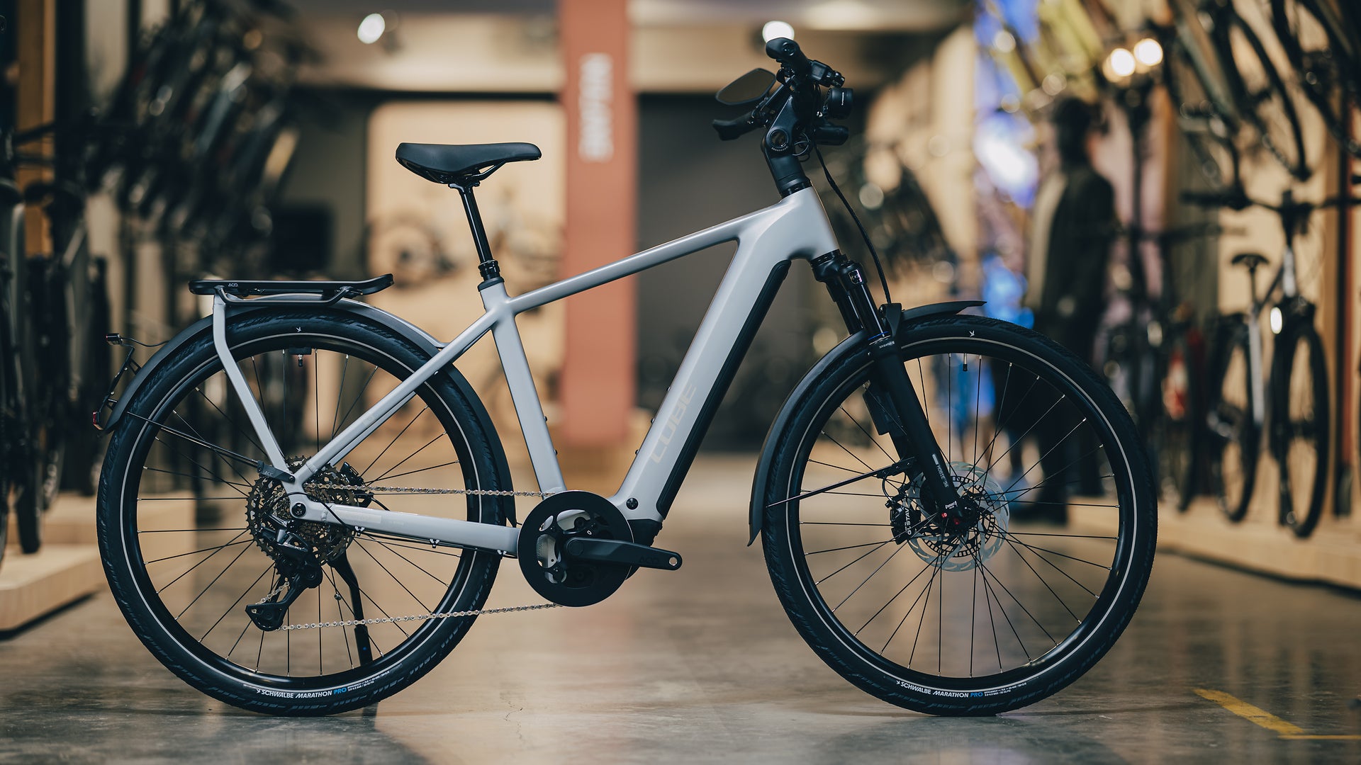 CUBE KATHMANDU HYBRID 45 800 eTOURING BIKE 2027 SLATEGREY 'N' CHROME