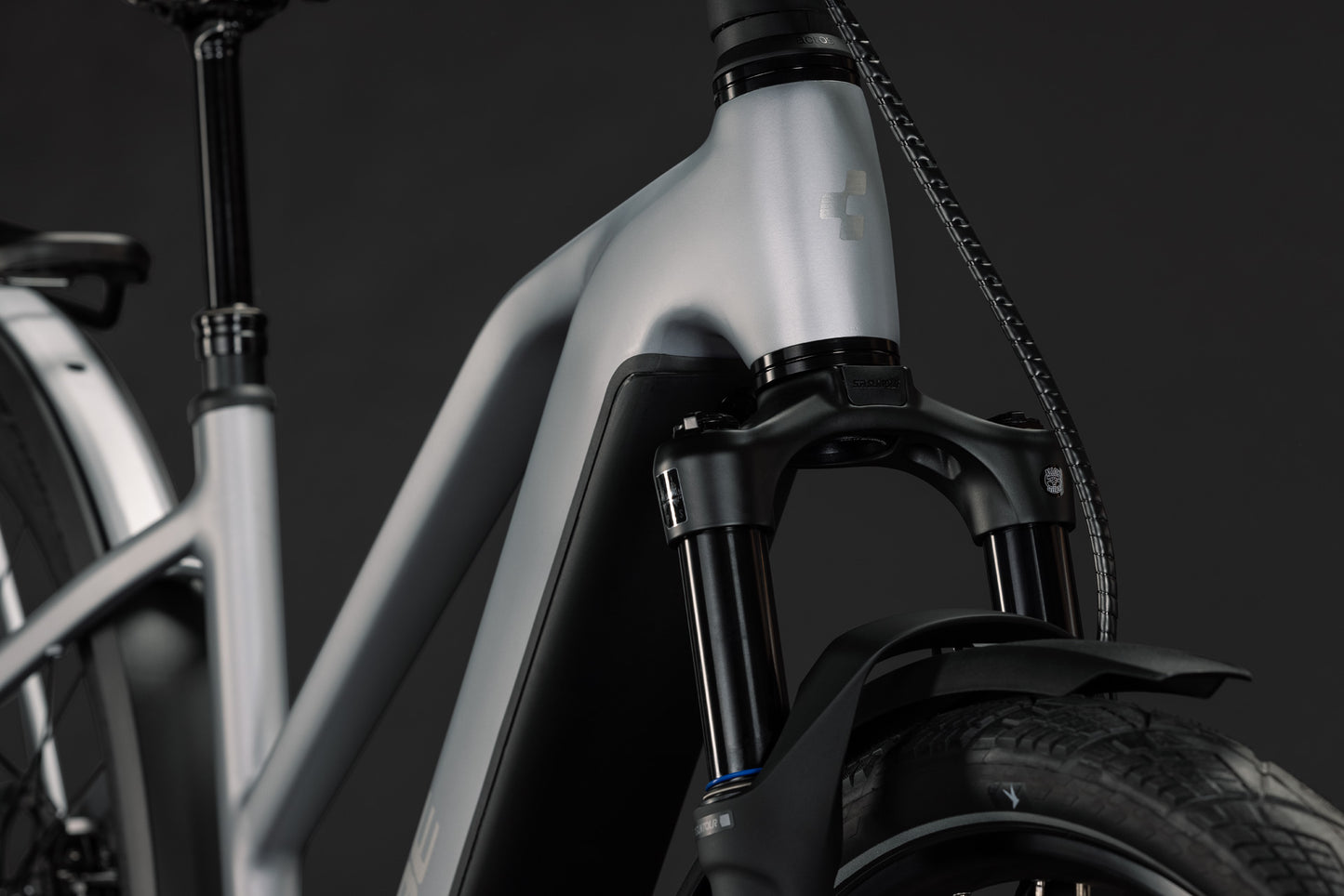 CUBE KATHMANDU HYBRID 45 800 eTOURING BIKE 2027 SLATEGREY 'N' CHROME (TRAPEZE)