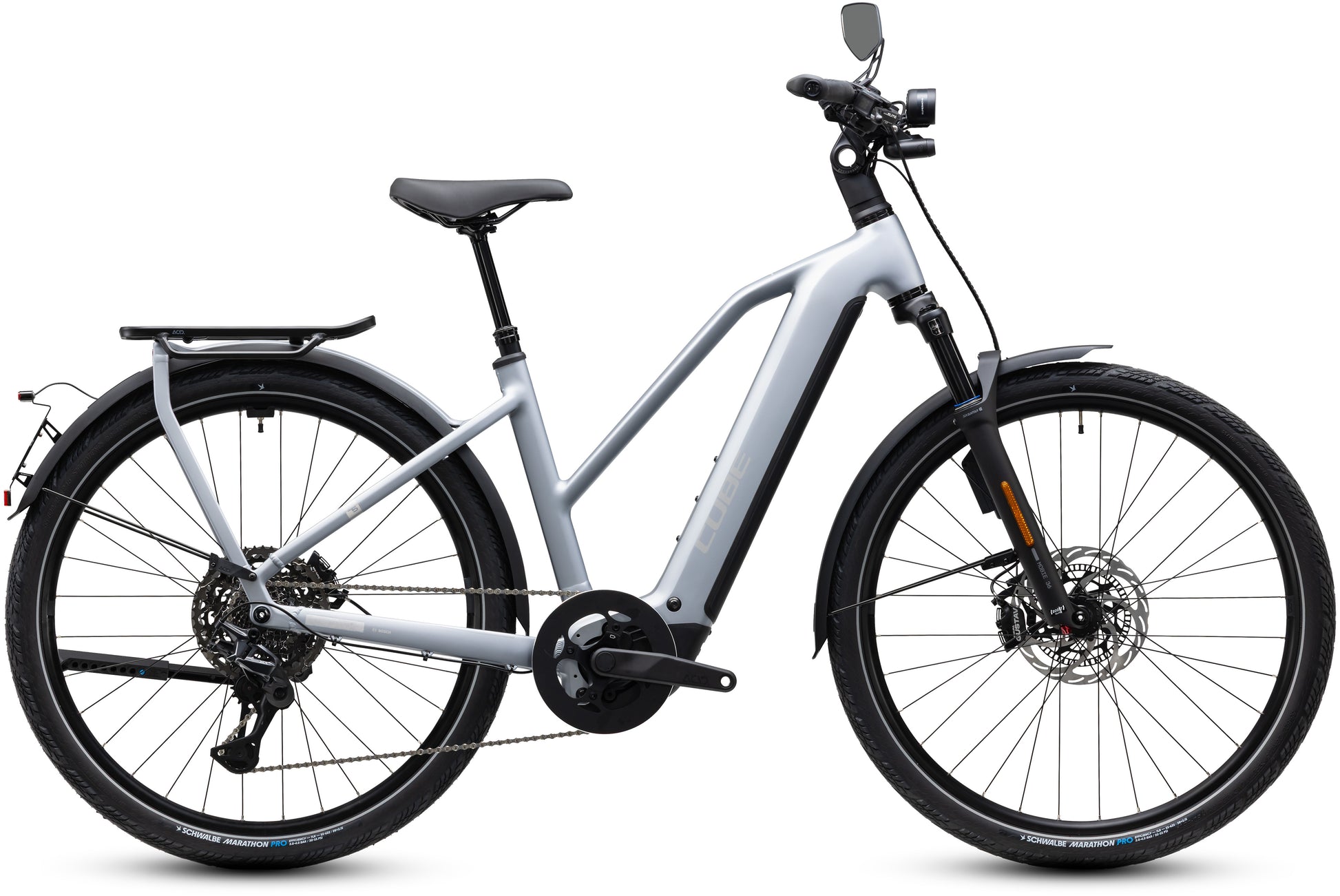 CUBE KATHMANDU HYBRID 45 800 eTOURING BIKE 2027 SLATEGREY 'N' CHROME (TRAPEZE)