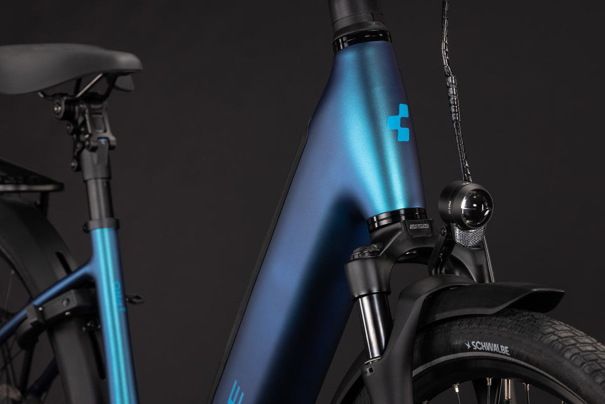 CUBE SUPREME HYBRID DELUXE PRO 600 URBAN eBIKE 2027 NEBULA 'N' BLUE (EASY ENTRY)