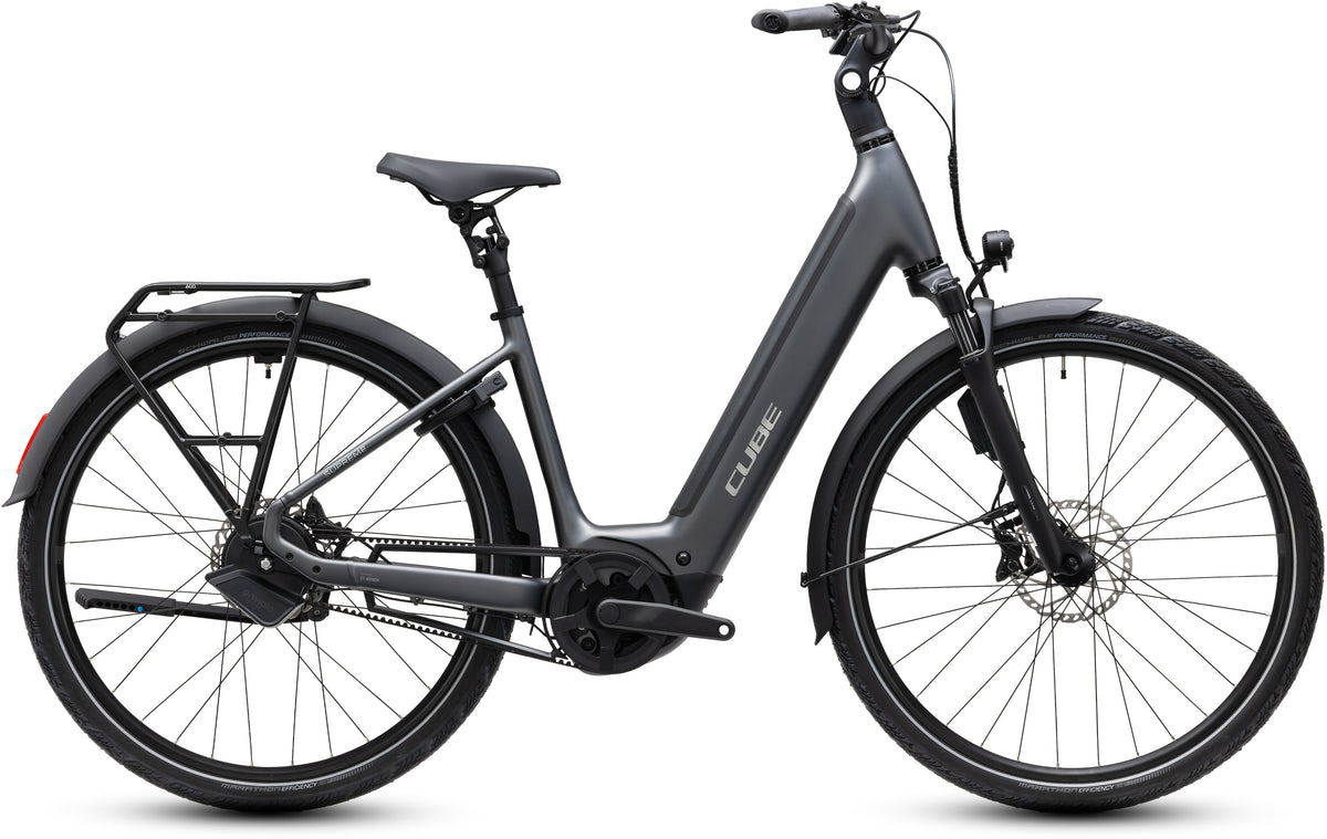 CUBE SUPREME HYBRID DELUXE SLT 600 URBAN eBIKE 2027 SLABGREY 'N' CHROME (EASY ENTRY)