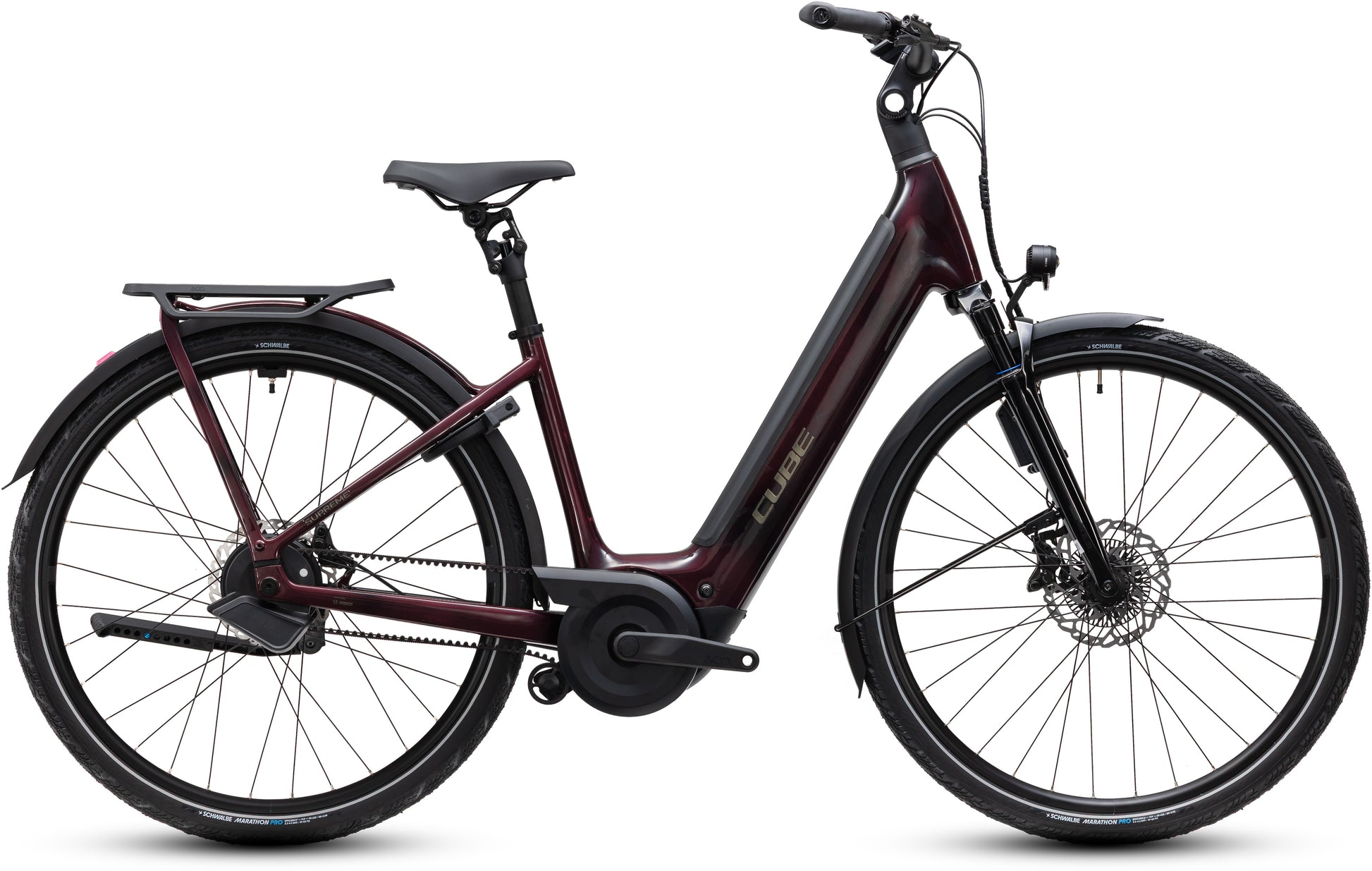 CUBE SUPREME HYBRID C:62 DELUXE SLT 600 URBAN eBIKE 2027 LIQUIDRED 'N' CHROME (EASY ENTRY)