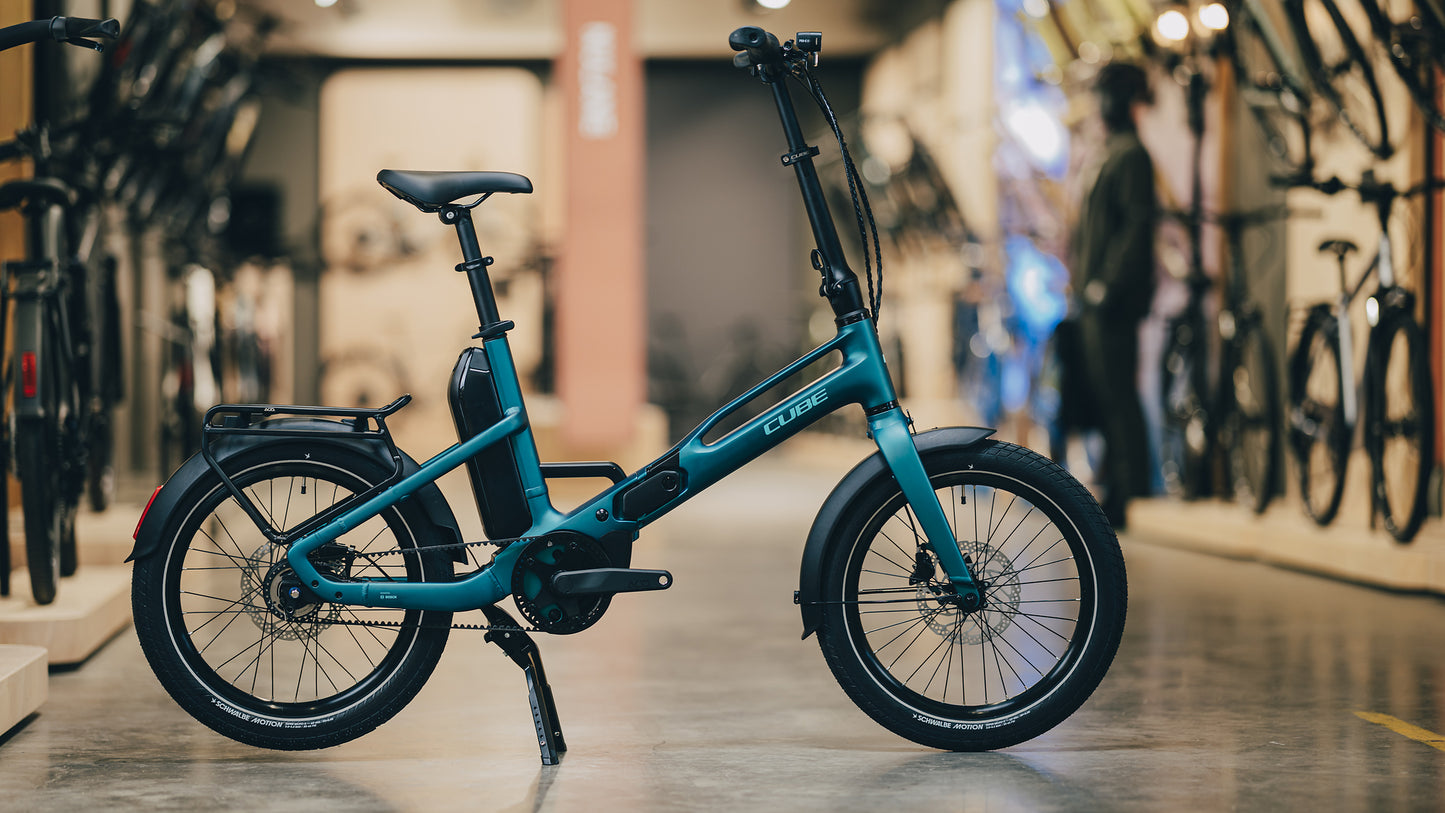 CUBE FOLD HYBRID DELUXE 540 FOLDING eBIKE 2027 METALLICPETROL 'N' SEA