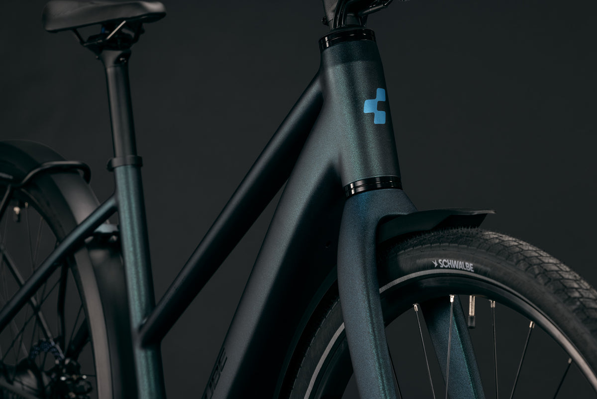 CUBE EDITOR HYBRID SLX 400X FE URBAN eBIKE 2027 GLITTERTEAL 'N' BLACK (TRAPEZE)
