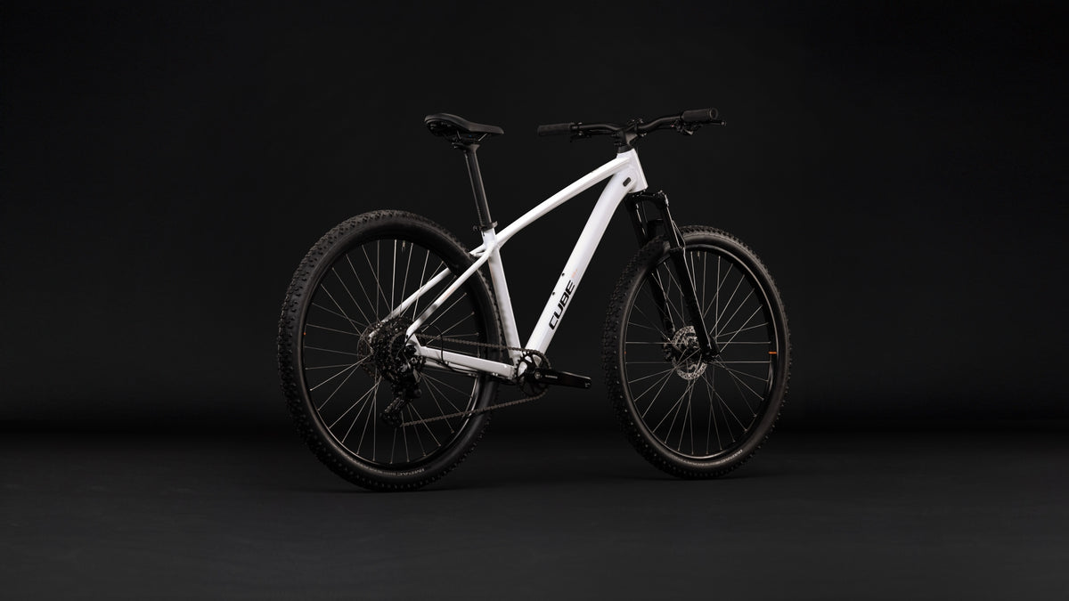 CUBE AIM ONE HARDTAIL MTB BIKE 2027 METALLICWHITE 'N' BLACK