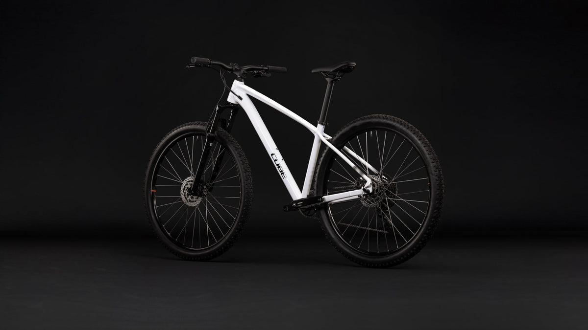 CUBE AIM ONE HARDTAIL MTB BIKE 2027 METALLICWHITE 'N' BLACK