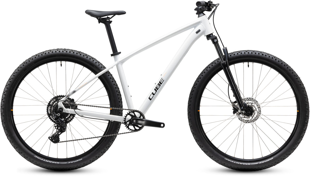 CUBE AIM ONE HARDTAIL MTB BIKE 2027 METALLICWHITE 'N' BLACK