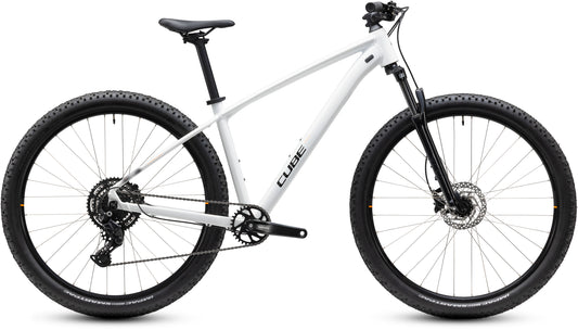 CUBE AIM ONE HARDTAIL MTB BIKE 2027 METALLICWHITE 'N' BLACK