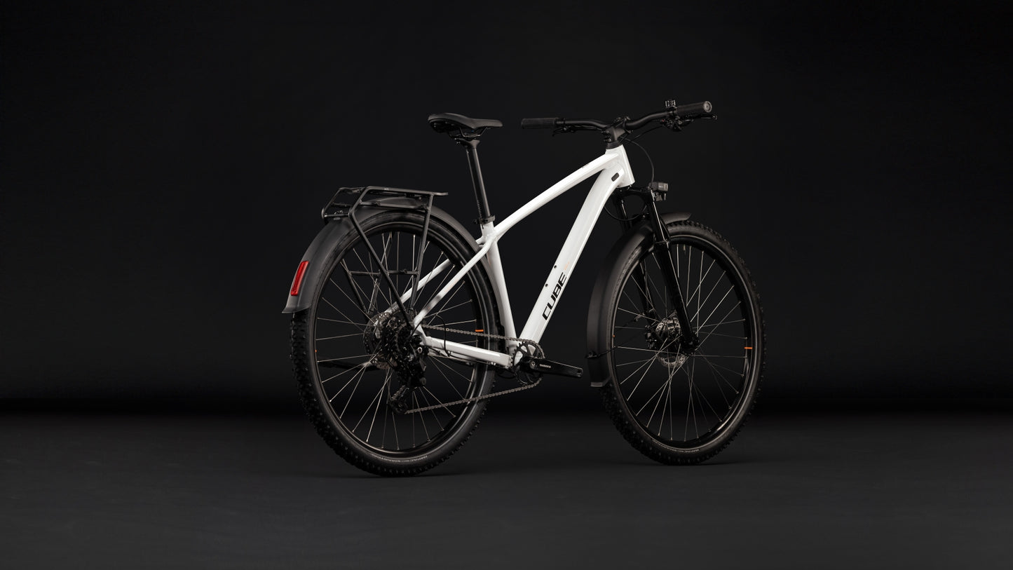 CUBE AIM ONE FE HARDTAIL MTB BIKE 2027 METALLICWHITE 'N' BLACK