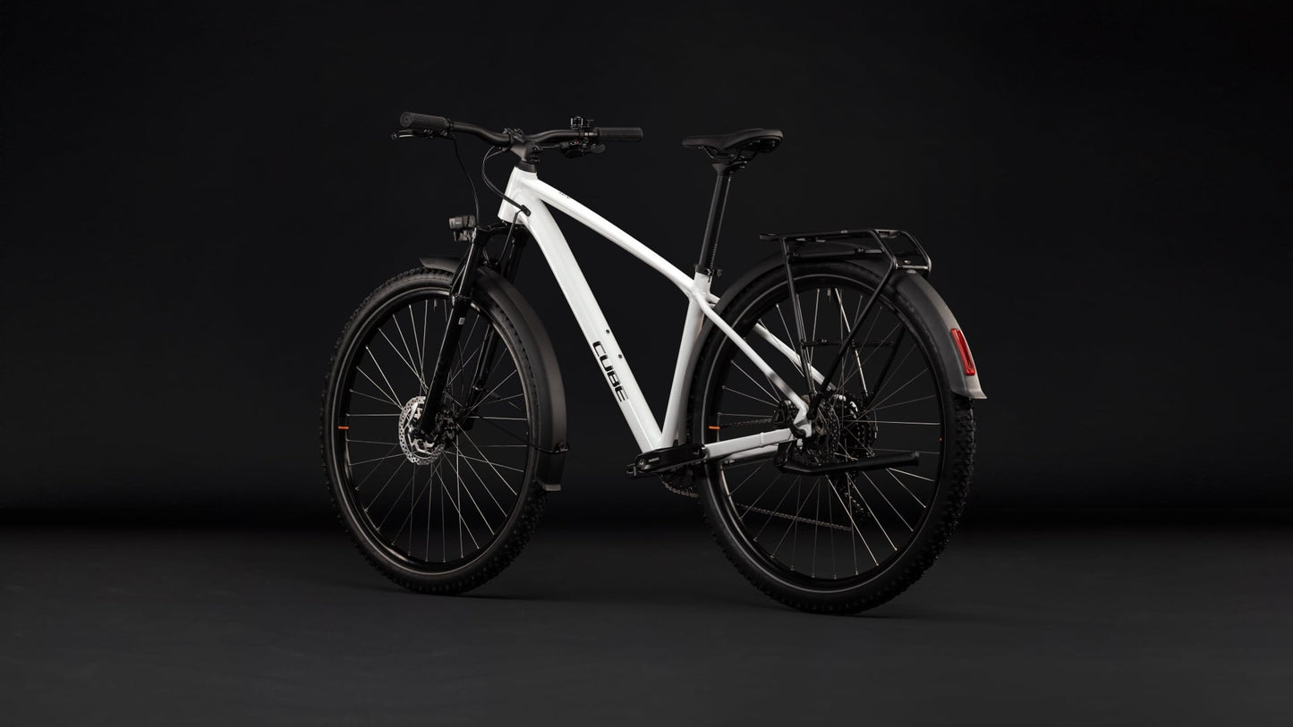 CUBE AIM ONE FE HARDTAIL MTB BIKE 2027 METALLICWHITE 'N' BLACK