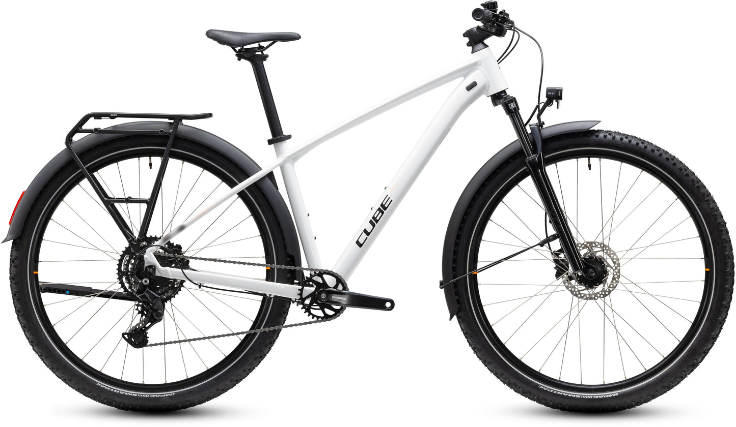 CUBE AIM ONE FE HARDTAIL MTB BIKE 2027 METALLICWHITE 'N' BLACK