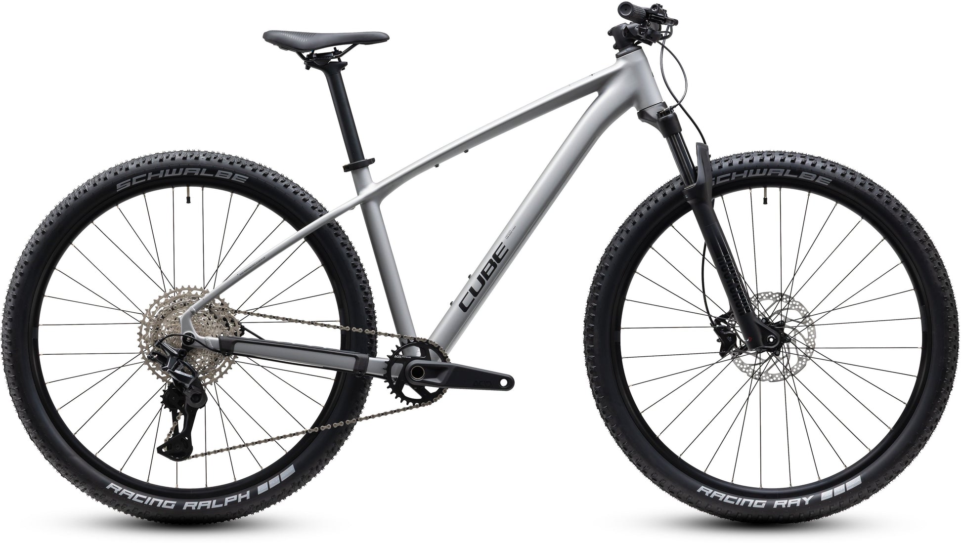 CUBE REACTION PRO HARDTAIL MTB BIKE 2027 PLATINUM 'N' BLACK