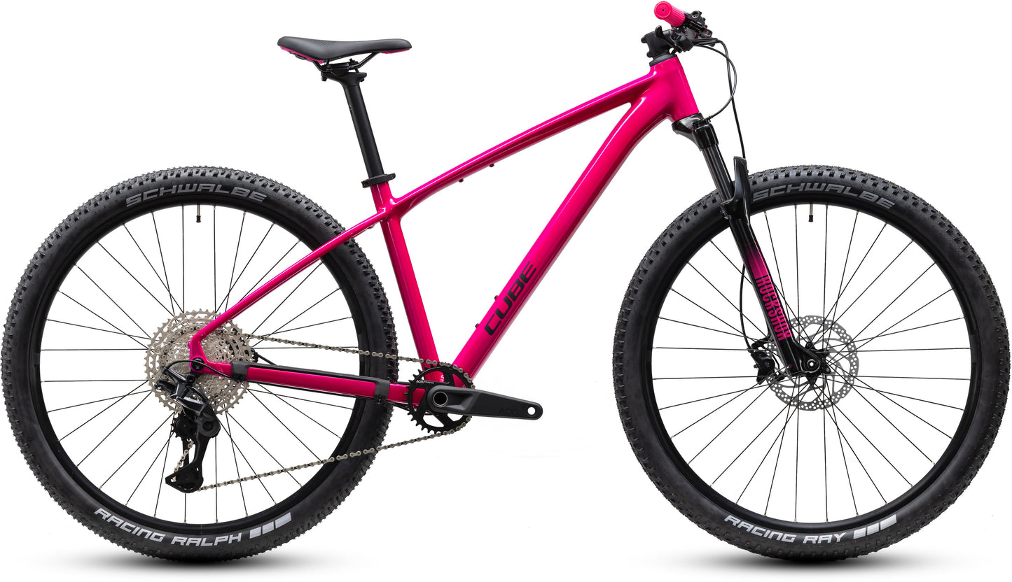 CUBE REACTION PRO HARDTAIL MTB BIKE 2027 FUCHSIA 'N' BLACK