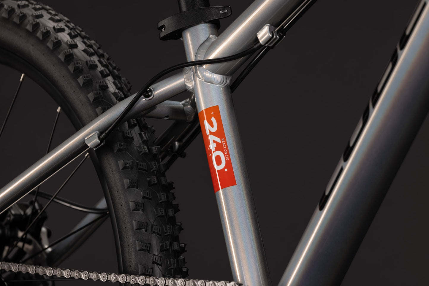 CUBE REACTION 240 PRO HARDTAIL KID'S MTB BIKE 2027 PRIZM-POLISHED 'N' STEEL