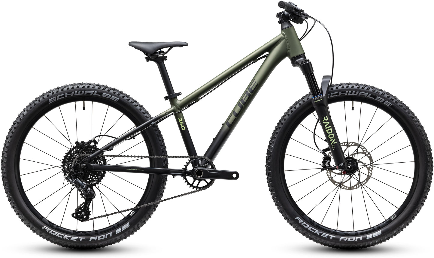CUBE REACTION 240 TM HARDTAIL KID'S MTB BIKE 2027 REEDGREEN 'N' LIME