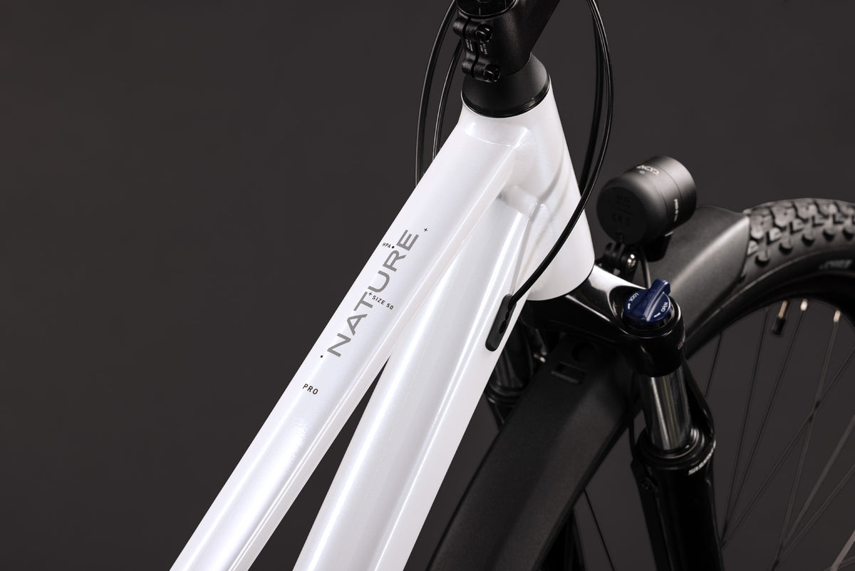 CUBE NATURE PRO FE TREKKING BIKE 2027 METALLICWHITE 'N' REFLEX (TRAPEZE)