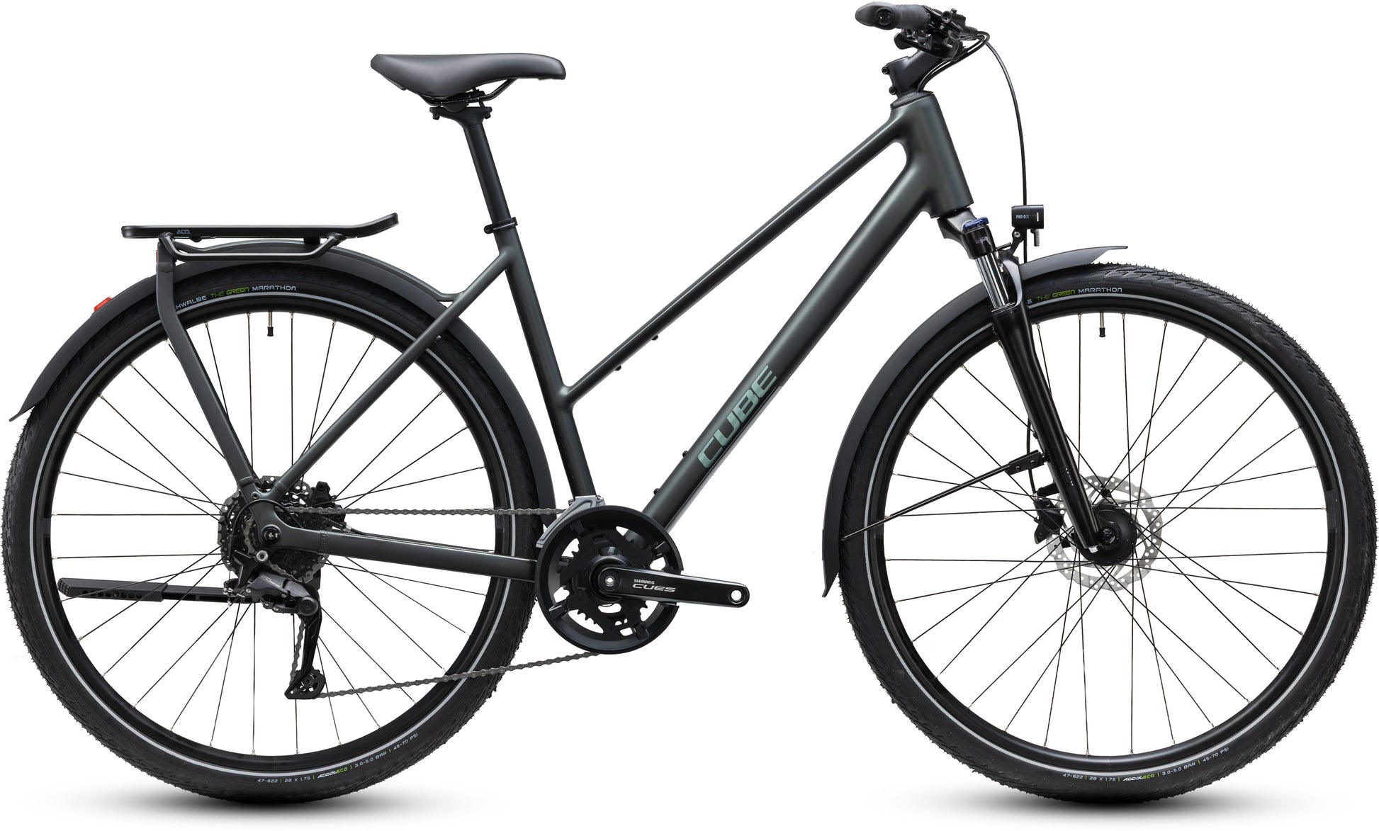 CUBE KATHMANDU ONE TOURING BIKE 2027 BLACKFOREST 'N' CHROME (TRAPEZE)