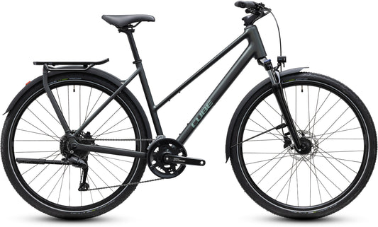 CUBE KATHMANDU ONE TOURING BIKE 2027 BLACKFOREST 'N' CHROME (TRAPEZE)