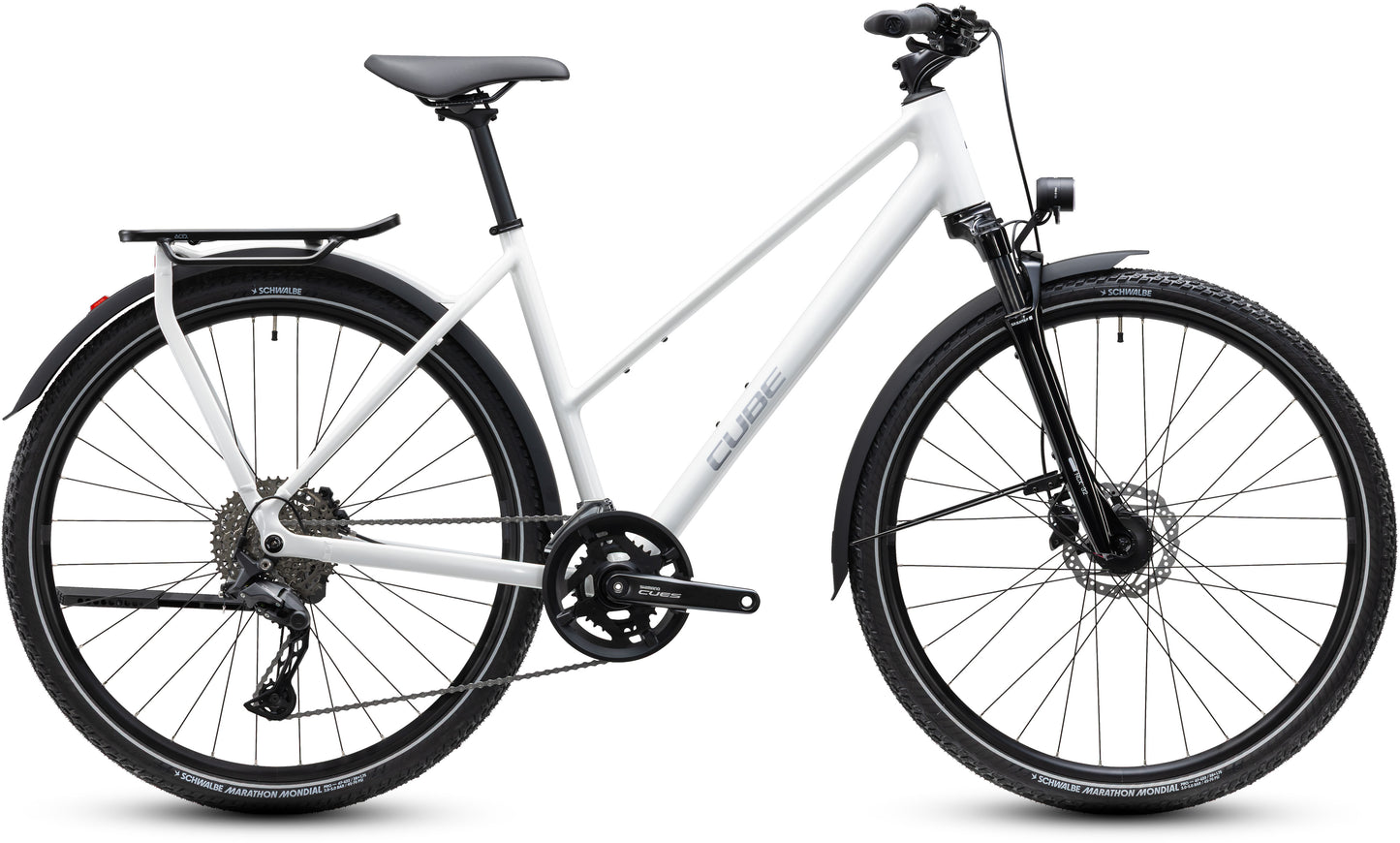 CUBE KATHMANDU PRO TOURING BIKE 2027 METALLICWHITE 'N' CHROME (TRAPEZE)