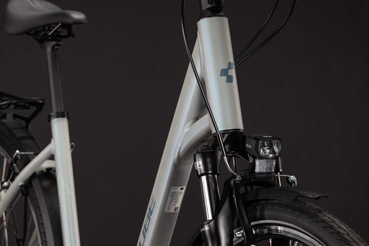 CUBE TOWN ONE HYBRID BIKE 2027 FROSTYLEAVES 'N' BLUE (EASY ENTRY)