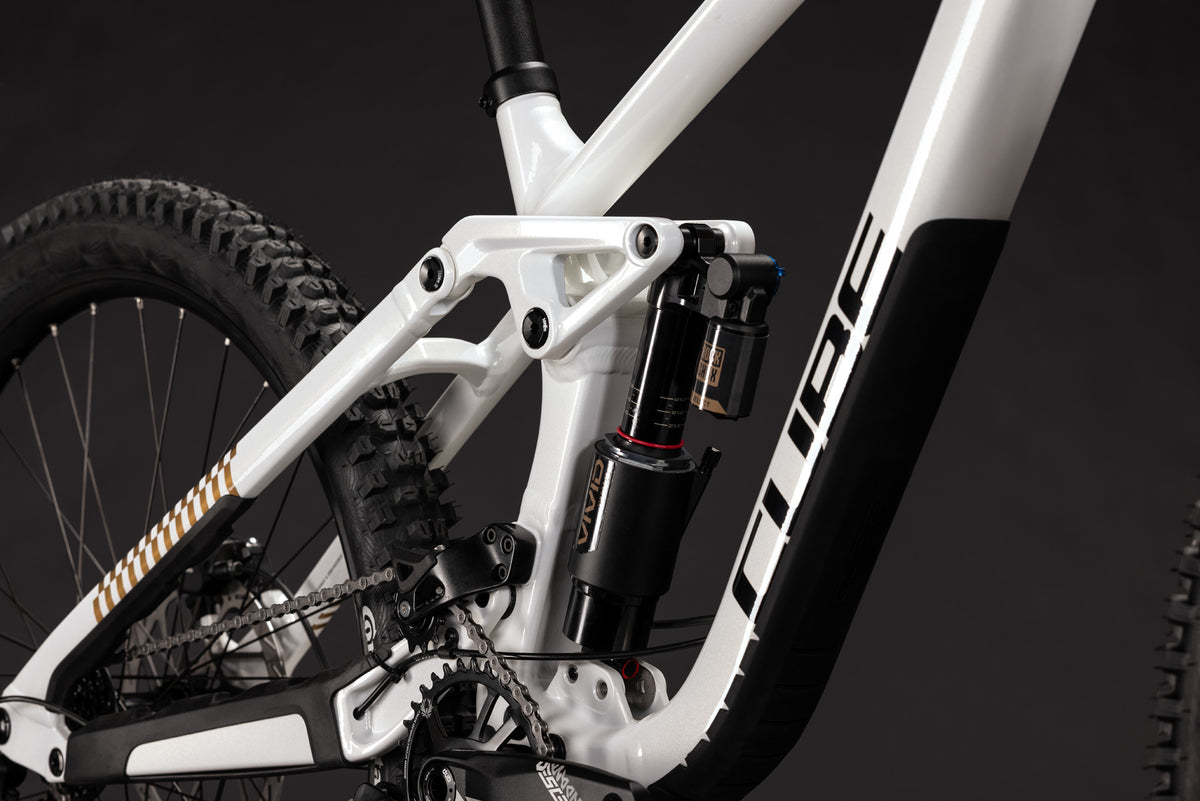 CUBE TWO15 RACE FULL SUSPENSION MTB BIKE 2027 POWDERGOLD 'N' BLACK