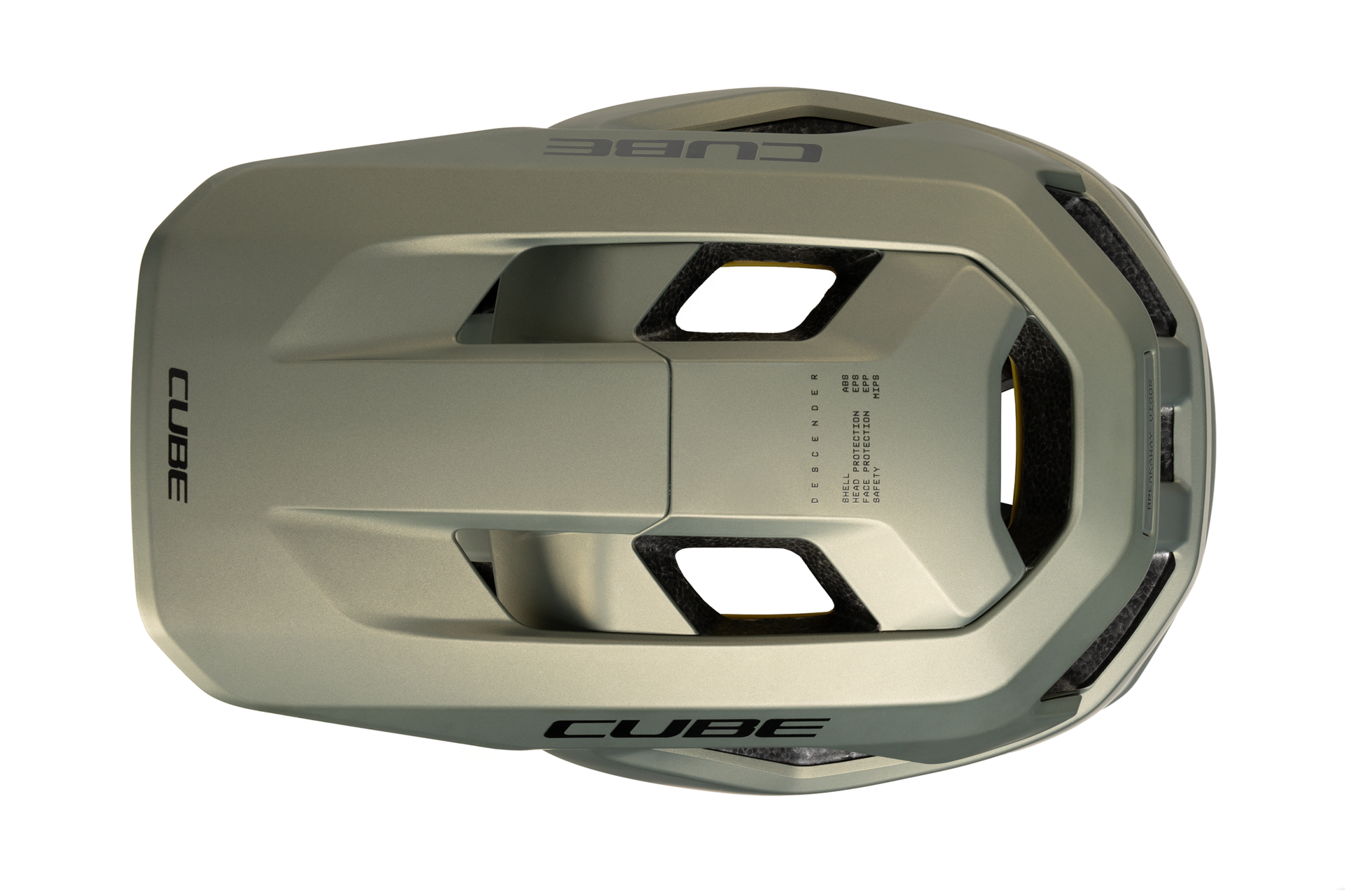CUBE DESCENDER FULL FACE HELMET REED GREEN