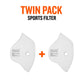 RESPRO SPORTS FILTER - TWIN PACK