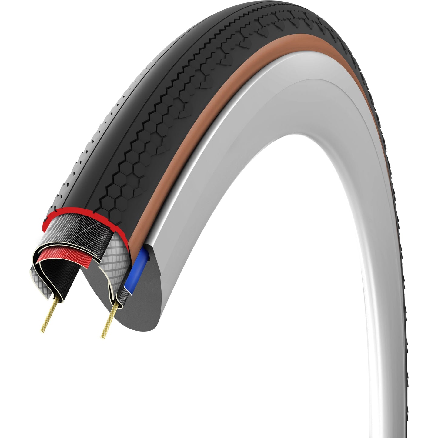 VITTORIA TERRENO T10 HARDPACK 28" GRAVEL ENDURANCE TLR E-25 FOLDING TYRE BROWN