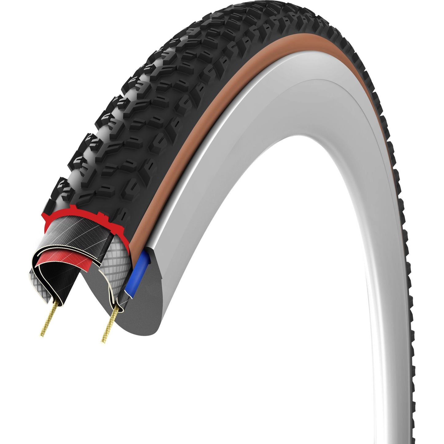 VITTORIA TERRENO T70 COARSE LOOSE 700c GRAVEL ENDURANCE TLR E-25 FOLDING TYRE BROWN