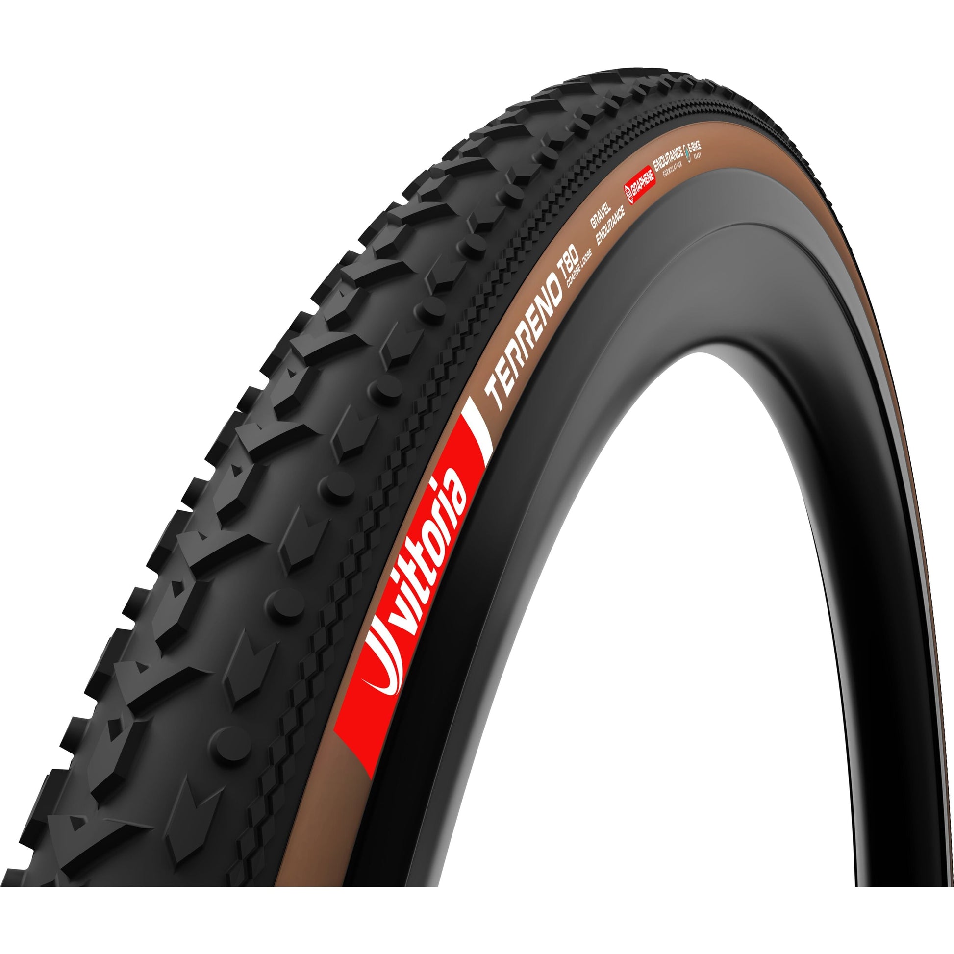 VITTORIA TERRENO T80 COARSE LOOSE 700C GRAVEL ENDURANCE TLR E-50 FOLDING TYRE BROWN