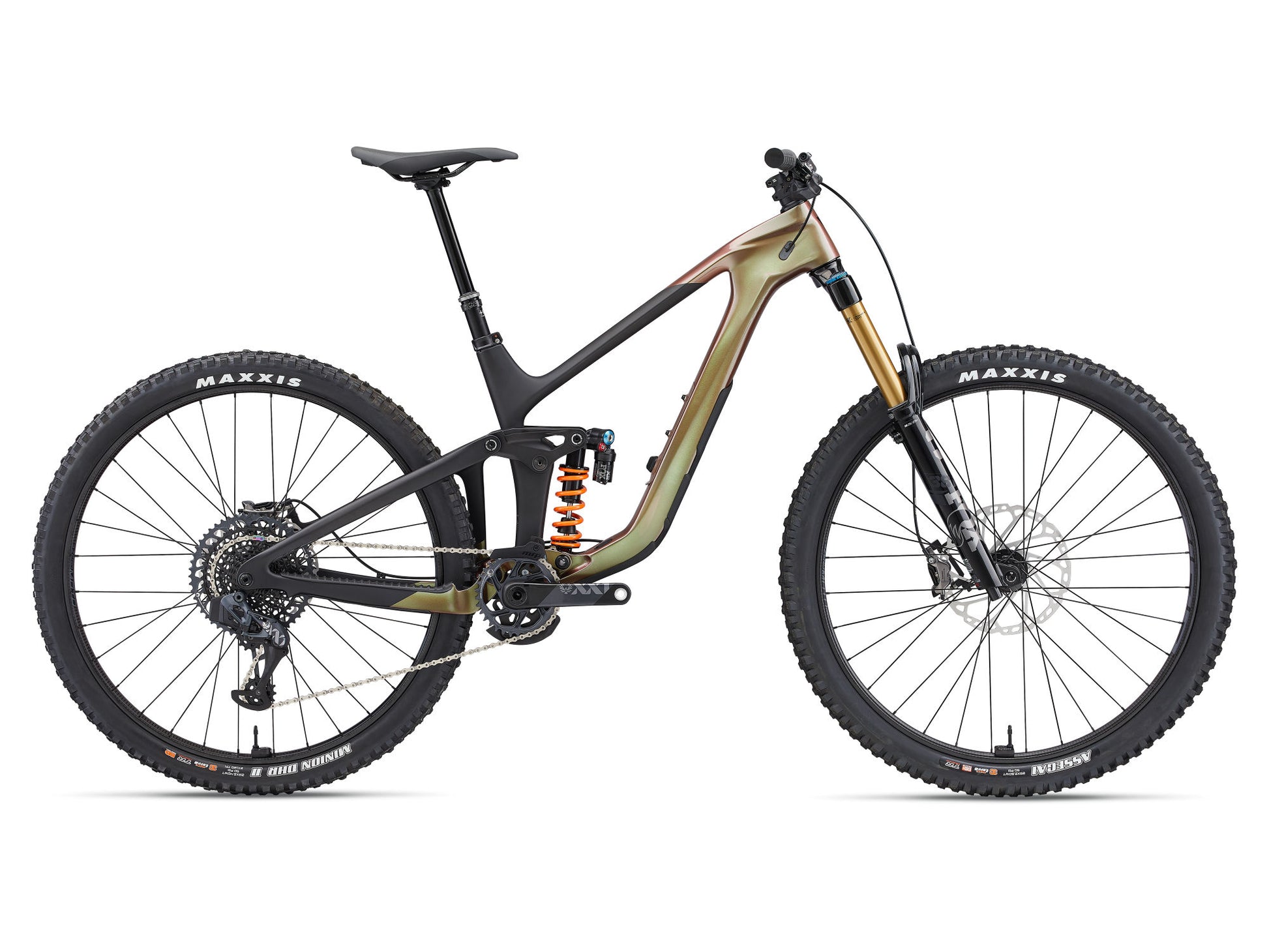 GIANT REIGN ADVANCED PRO 0 FULL SUSPENSION MTB BIKE 2023 GLOSS MESSIER/MATT CARBON SMOKE