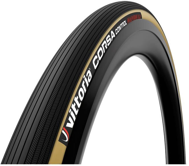 VITTORIA CORSA CONTROL G2.0 28" TUBULAR ROAD TYRE - TAN/BLACK