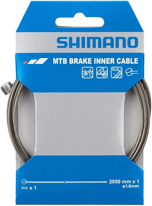 SHIMANO MTB STAINLESS STEEL SUS BRAKE INNER CABLE 1.6mm x 2050mm