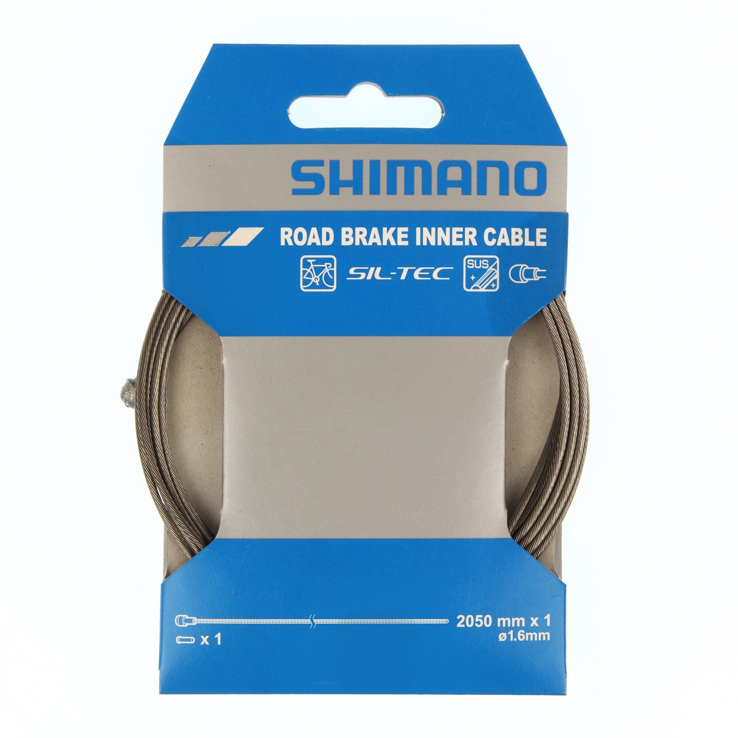 SHIMANO ROAD SIL-TEC BRAKE INNER CABLE 1.6mm x 2050mm